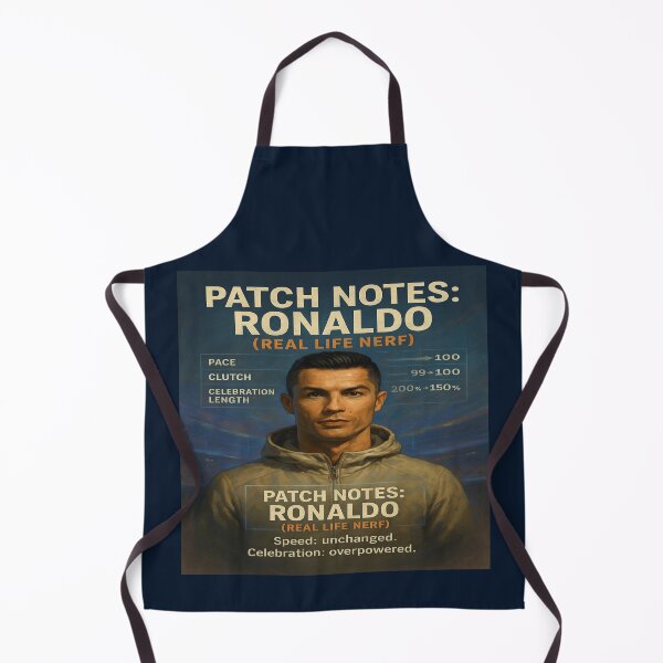 Item preview, Patch Notes Cristiano Ronaldo — Real Life Nerf Football Gamer designed and sold by POD DYNASTY | Original Print On Demand T-Shirt Graphics.