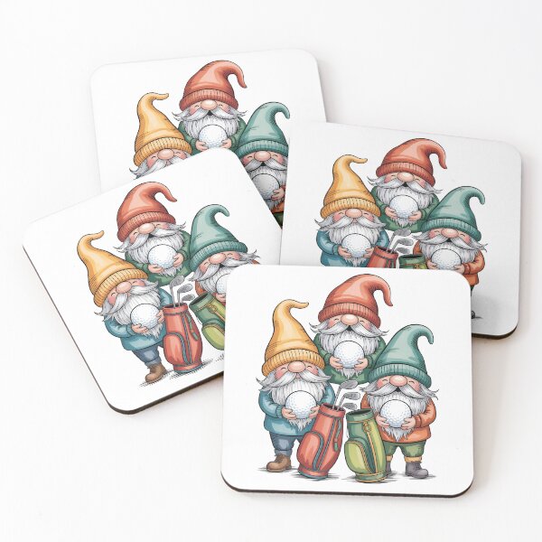 Item preview, Christmas Gnomes Golfers Retro Vintage designed and sold by MKV Design.
