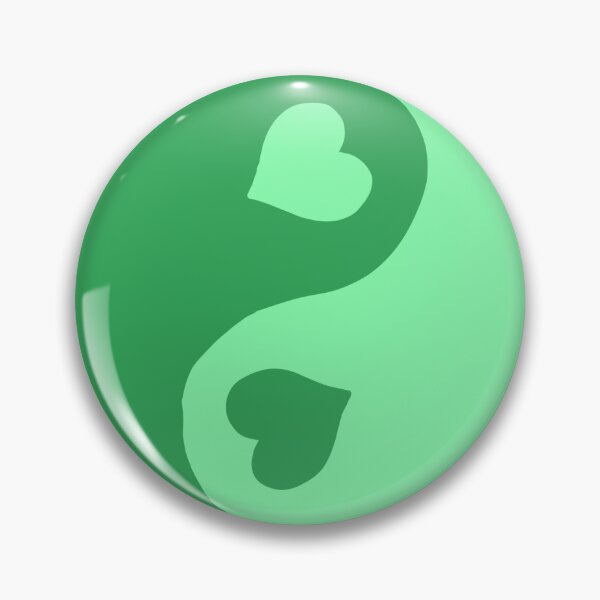 Aperçu de l'œuvre coeur vert yinyang créée et vendue par KMR .