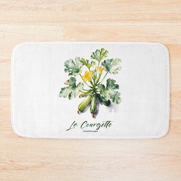 Item preview, La Courgette (Zucchini) – French Botanical Watercolor Art for Gardeners & Francophiles designed and sold by FrancophileFun.