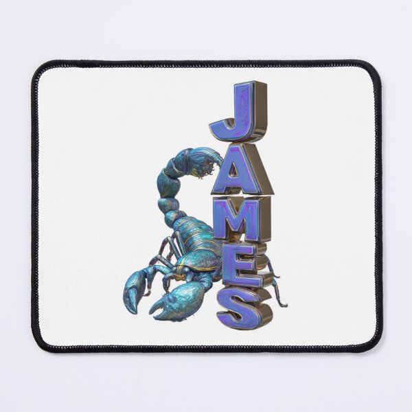 Item preview, James – Scorpio 3D Name Design | Masculine Astrology Art designed and sold by AlexLineArt.