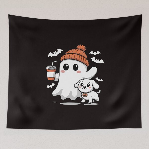 Item preview, Ghost Walking Dog Ghost Dog Halloween Women Men Kids designed and sold by EntroRhim.