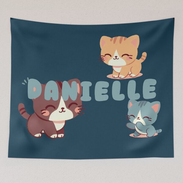 Item preview, Cute Cats and Name Danielle – Kawaii Personalized Design designed and sold by karolinahinc.
