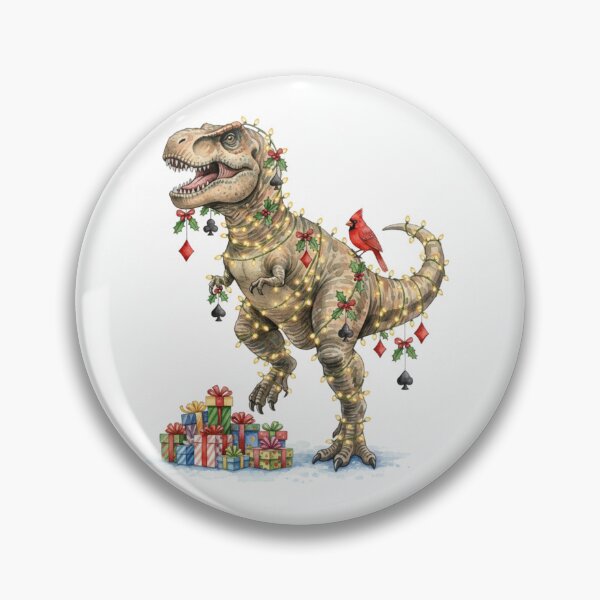 Item preview, T-Rex Christmas Tree Watercolor - Festive Dinosaur designed and sold by Ateliê dos Naipes .