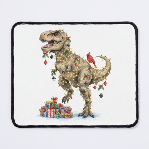 Item preview, T-Rex Christmas Tree Watercolor - Festive Dinosaur designed and sold by Ateliê dos Naipes .