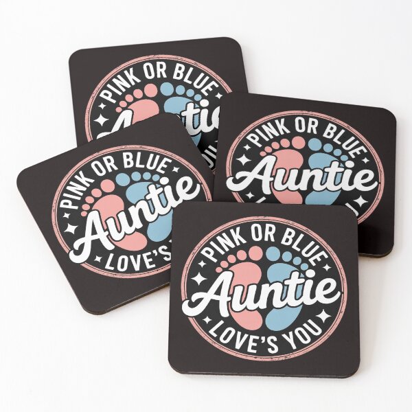 Item preview, Gender Reveal Aunt Gifts Aunt To Be Pink Blue Baby Shower designed and sold by EntroRhim.