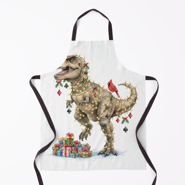 Item preview, T-Rex Christmas Tree Watercolor - Festive Dinosaur designed and sold by Ateliê dos Naipes .