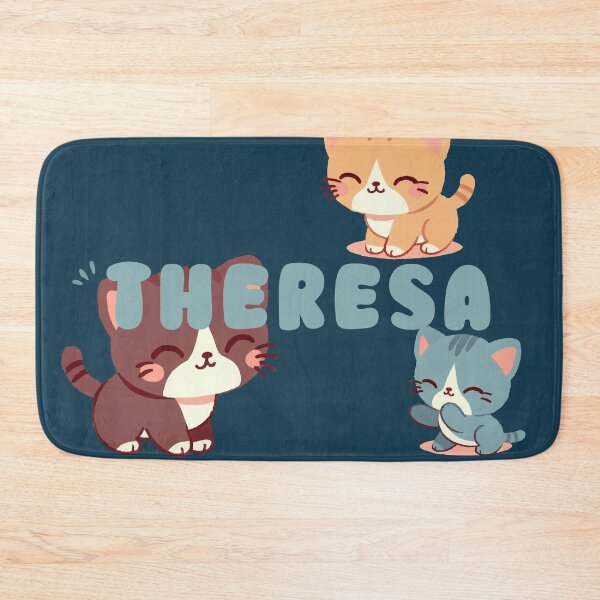 Item preview, Cute Cats and Name Theresa – Kawaii Personalized Design designed and sold by karolinahinc.