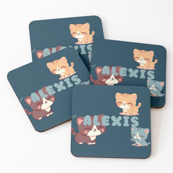 Item preview, Cute Cats and Name Alexis – Kawaii Personalized Design designed and sold by karolinahinc.