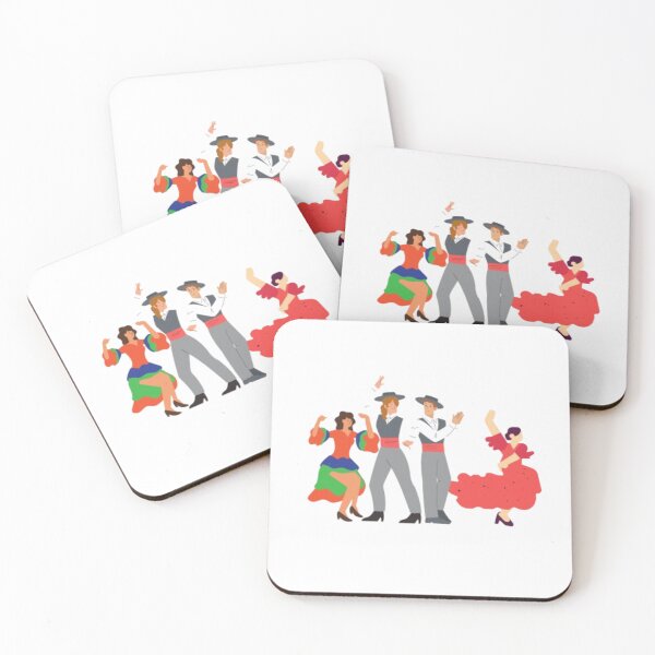 Item preview, Two Spanish couples gracefully dancing together designed and sold by Aariq.