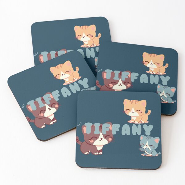 Item preview, Cute Cats and Name Tiffany – Kawaii Personalized Design designed and sold by karolinahinc.