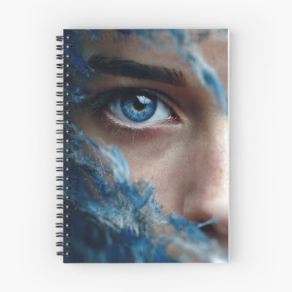 Item preview, Blue Eye Stare Portrait through Feathers Focus Detail Macro designed and sold by Snap2Art.