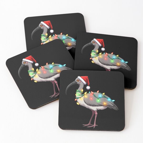 Item preview, Funny Australian Christmas Ibis – Santa Hat Lights Holiday  designed and sold by oldpussboss.