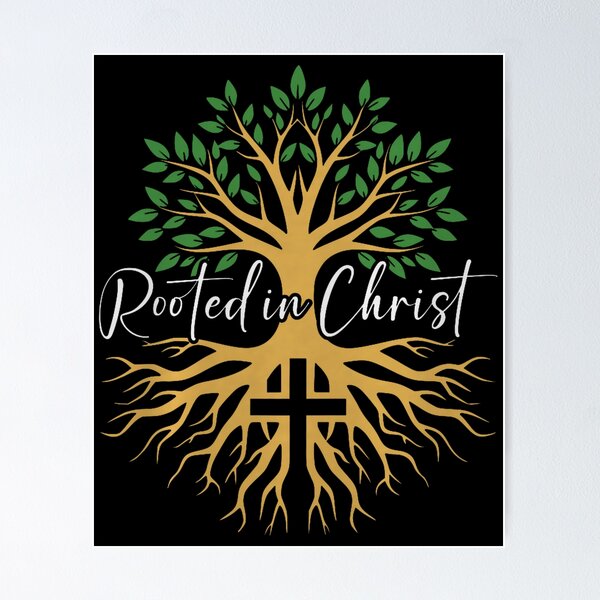 Item preview, Faith Rooted in Christ – Christian Bible Verse Tree Design designed and sold by tgt6746.