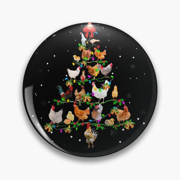 Item preview, Funny Chicken Christmas Tree – Farm Animal Holiday Lights designed and sold by oldpussboss.
