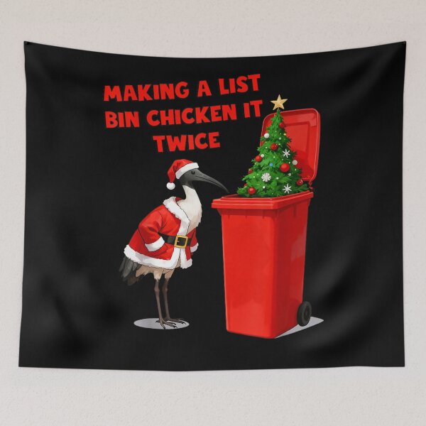 Item preview, Funny Australian Christmas Ibis – Bin Chicken Santa Holiday designed and sold by oldpussboss.