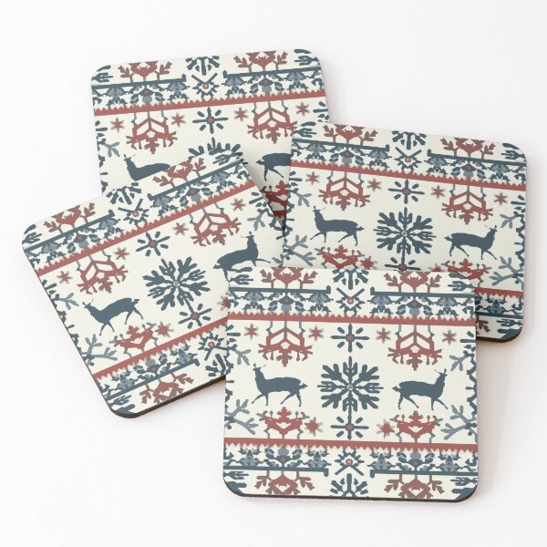 Item preview, Nordic Reindeer Pattern | Scandinavian Winter Snowflake Design designed and sold by AM-little-shop.