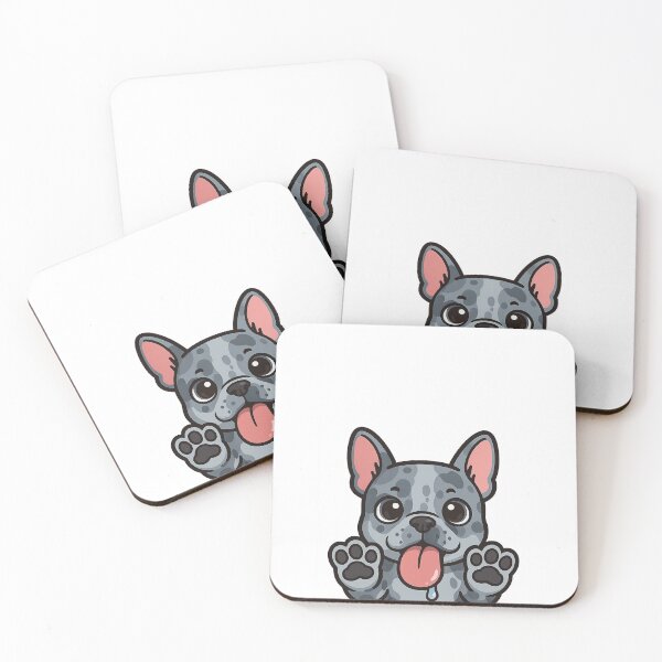 Item preview, Cute French Bulldog Licking the Screen – Glossy Cartoon Frenchie with Big Paws designed and sold by Craftyhooves.