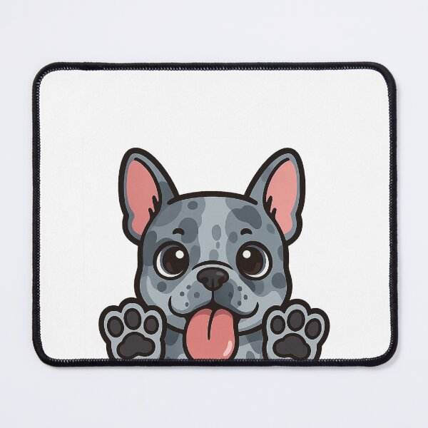 Item preview, Cute French Bulldog Licking the Screen – Glossy Cartoon Frenchie with Big Paws designed and sold by Craftyhooves.
