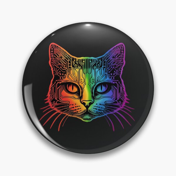 Artikelvorschau, Regenbogen-Computerchip-Katze entworfen und verkauft von 2laughinglemons.
