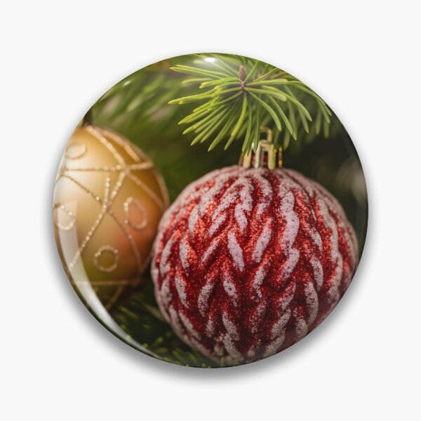 Item preview, Close-up of Ornaments on a Christmas Tree Branch designed and sold by homydesign.