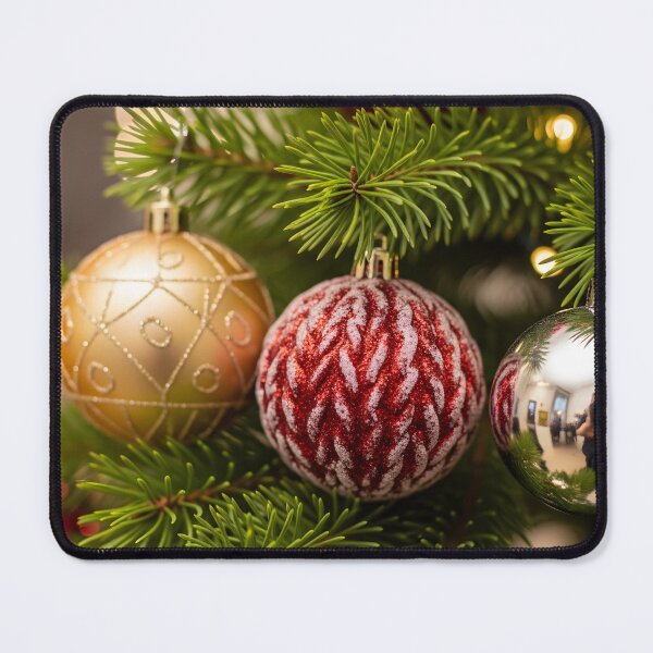 Item preview, Close-up of Ornaments on a Christmas Tree Branch designed and sold by homydesign.