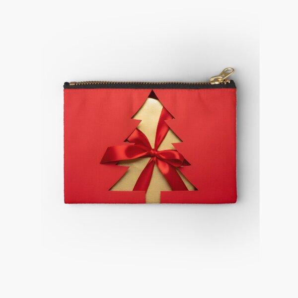 Item preview, Red Paper Cutout Christmas Tree with Golden Background and Bow designed and sold by homydesign.