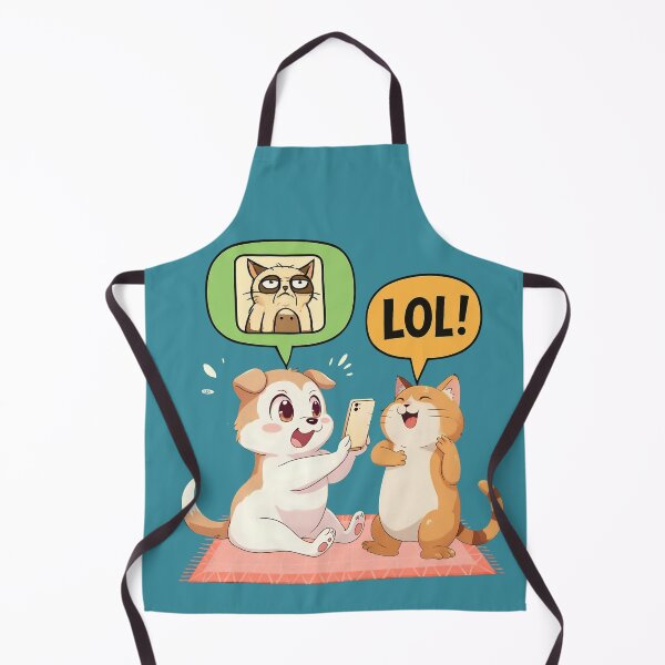 Item preview, Cute Dog & Cat Meme – LOL Funny Animal Design designed and sold by Brainy Bites19.