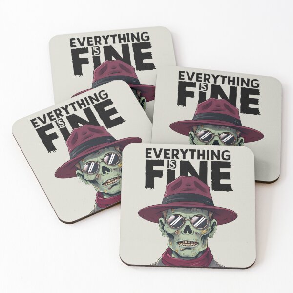 Item preview, Zombie in Hat - Everything Is Fine designed and sold by NightTimeJ.