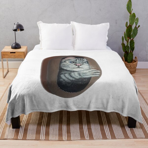 Item preview, Curious Tabby Kitten Hand-Painted Stone Art (Peek-a-Boo Cat) designed and sold by Boski22.