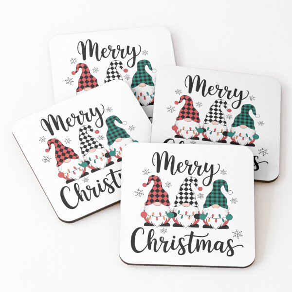 Item preview, Plaid Christmas Gnomes Trio - Merry Christmas Festive Design designed and sold by lojadpop.