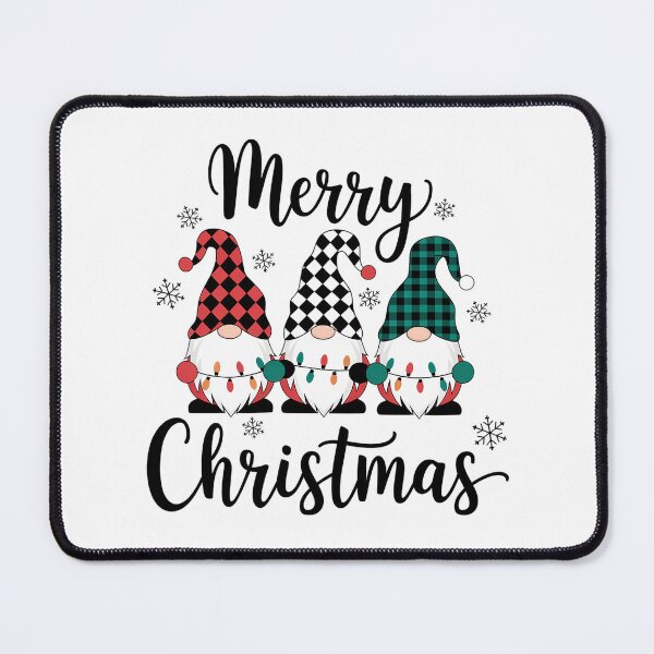 Item preview, Plaid Christmas Gnomes Trio - Merry Christmas Festive Design designed and sold by lojadpop.