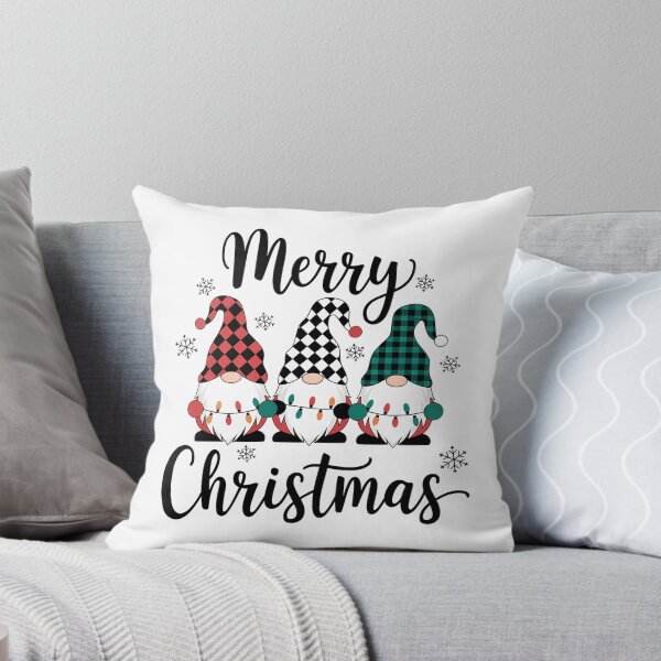 Item preview, Plaid Christmas Gnomes Trio - Merry Christmas Festive Design designed and sold by lojadpop.
