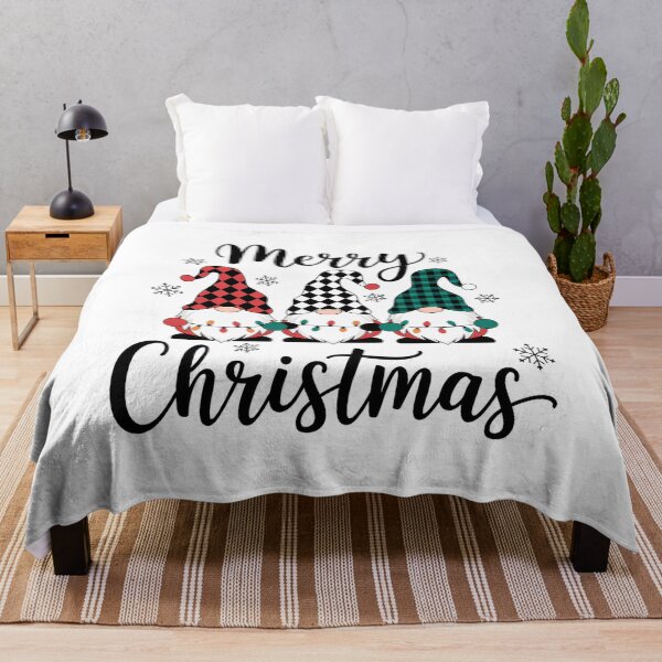 Item preview, Plaid Christmas Gnomes Trio - Merry Christmas Festive Design designed and sold by lojadpop.