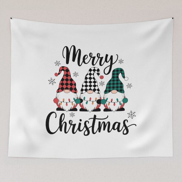 Item preview, Plaid Christmas Gnomes Trio - Merry Christmas Festive Design designed and sold by lojadpop.