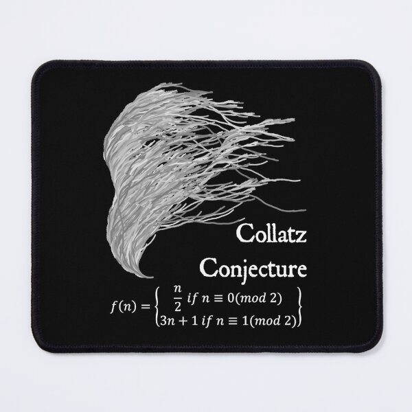 Item preview, Nerdy Vintage Collatz Conjecture 3n+1 Problem l Math Science Teacher White Text designed and sold by MathWare MathClips.