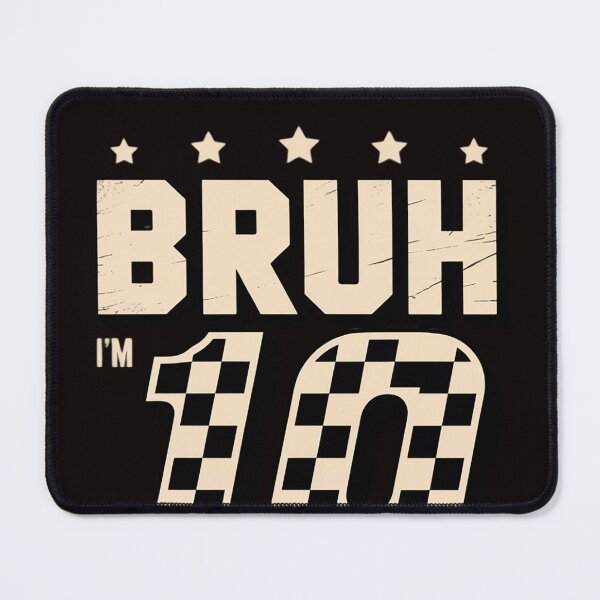 Item preview, 10th Birthday Race Car Bruh I'm Double Digits 10 Years Old designed and sold by RopboxRone.