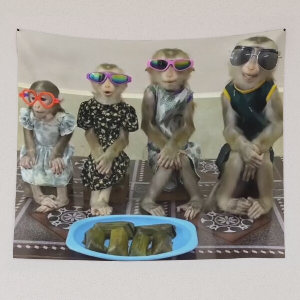Item preview, 4 monkeys designed and sold by monkey zone.