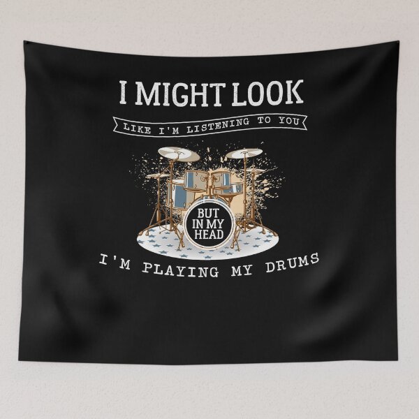 Item preview, Funny Drummer T-Shirt – But In My Head I’m Playing My Drums designed and sold by LashondaGreen89.