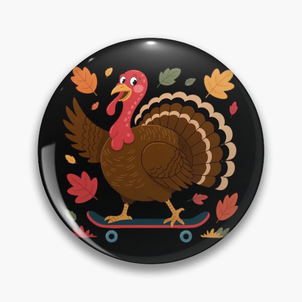 Item preview, Skateboard Turkey Fall Thanksgiving Character Design designed and sold by BeautifulEye.