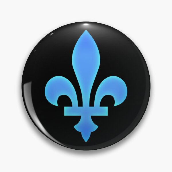 Item preview, Quebec fleur de lys bleu deux tons designed and sold by FatBirdie.