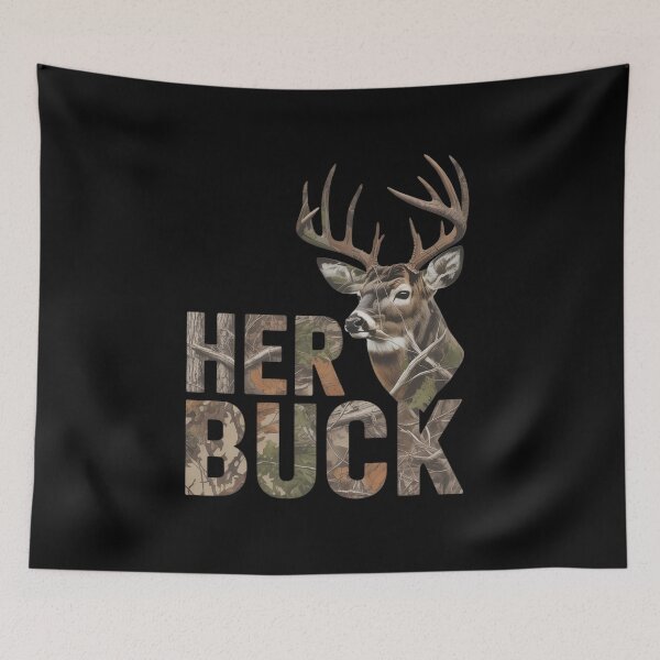 Item preview, Her Buck Camo Deer Hunting Camouflage Matching Couple designed and sold by Sandrhaus.
