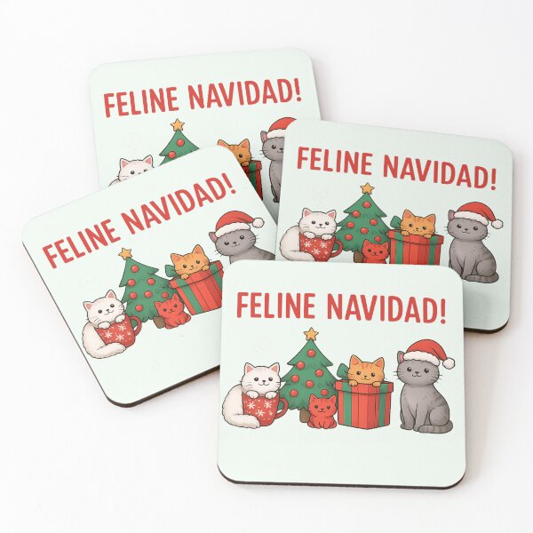 Item preview, Feline Navidad Christmas Cats Holiday" designed and sold by DesignedByBren.