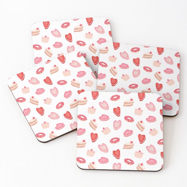 Item preview, Sweet Treats Macaron Cupcake Donut Valentines Day Bakery Desserts - White designed and sold by piptompatternco.