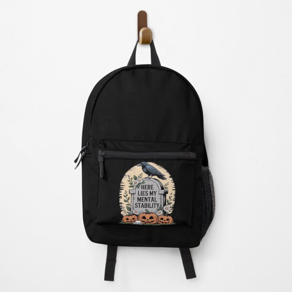 Item preview, Here Lies My Mental Stability, Horror Halloween Funny designed and sold by ryukaizox1.