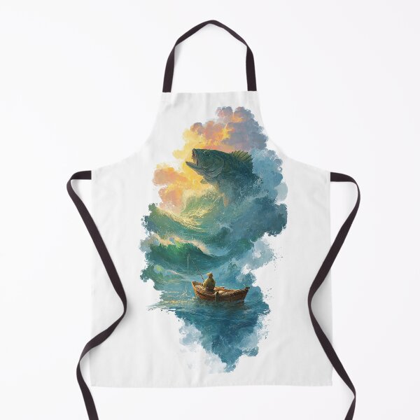Item preview, A Fisherman in a Small Wooden Boat – Dreaming of the Big Catch designed and sold by TicoTuftCR.