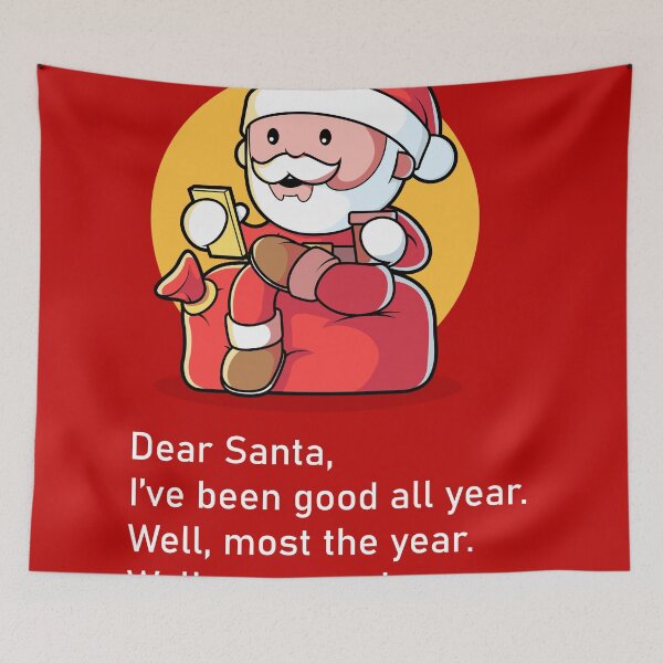 Item preview, Cheeky funny Santa letter Christmas Design – “I’ll Buy My Own Presents” (on dark colors) designed and sold by messy-nessie.