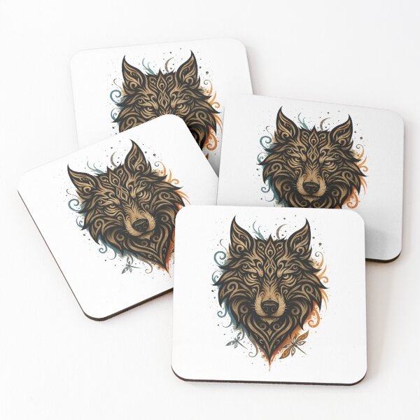 Item preview, Wolf Tribal Abstract Design designed and sold by KraftyDesignz.