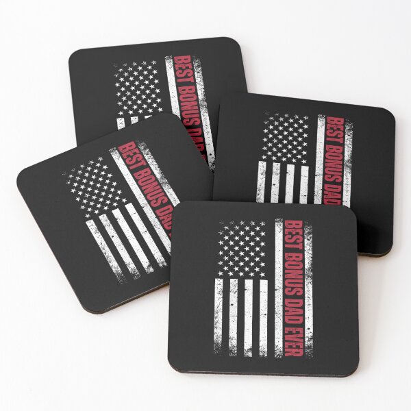 Item preview, Vintage Father's day Best Bonus Dad Ever American Flag Pride Stepfather Family Love designed and sold by MouDantArts.