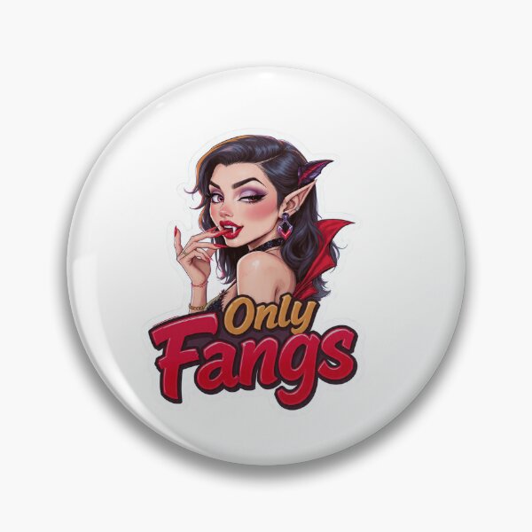 Item preview, OnlyFangs – Saucy Vampire Wink Parody Sticker designed and sold by Gscode.